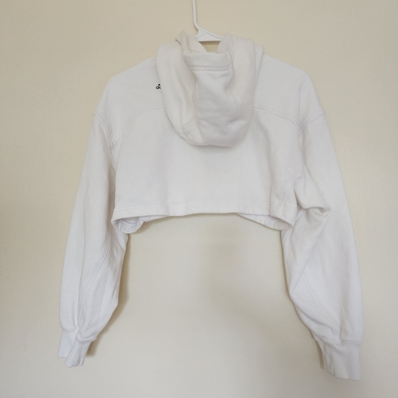 ADIDAS BY STELLA MCCARTNEY FUTUREPLAYGROUND CROPPED HOODIE WHITE SIZE XXS - Picture 8 of 12